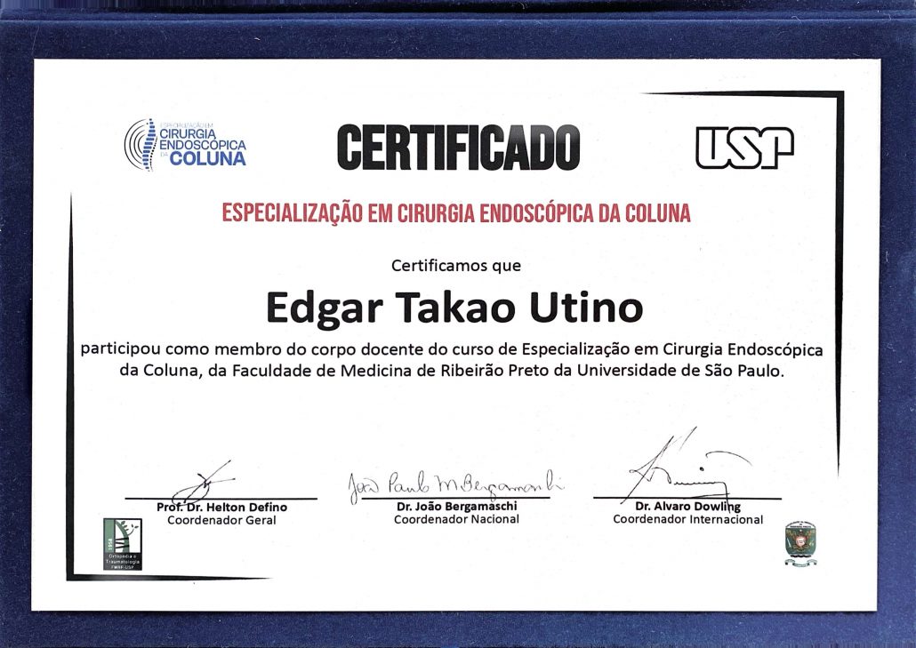 Curso de Especialização em Cirurgia Endoscópica da Coluna - USP - Ribeirão Preto